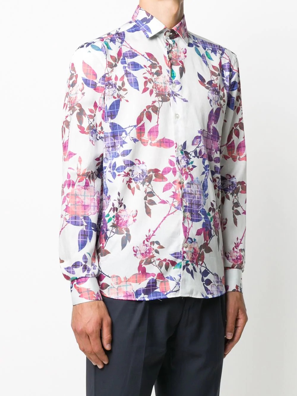 rose-print shirt - 3