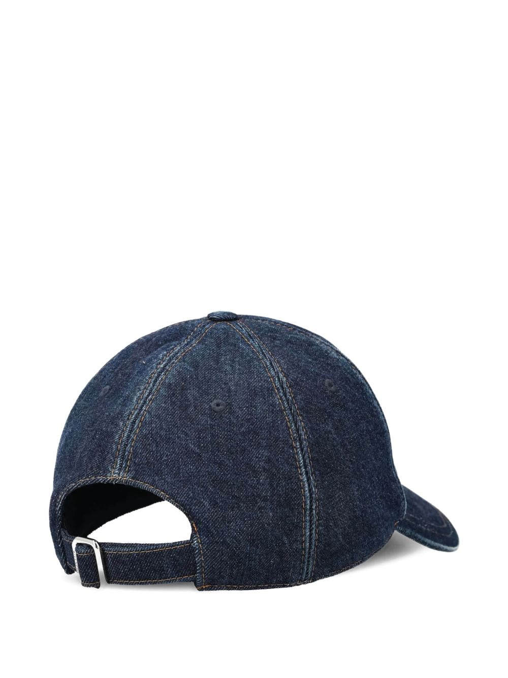 denim logo-embroidered cap - 3