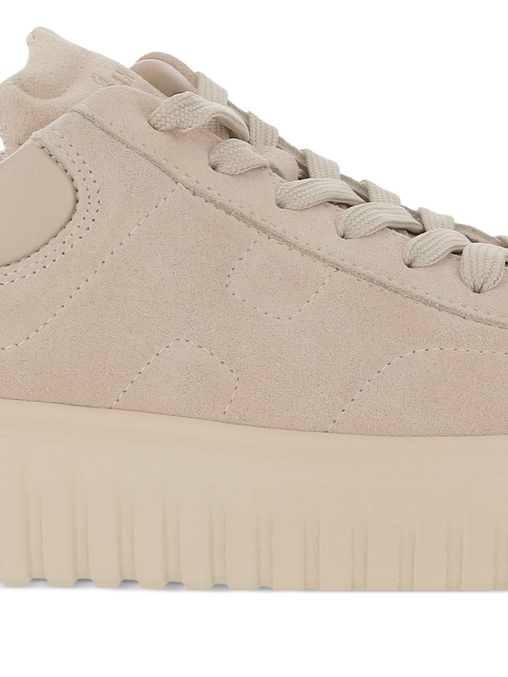 lace-up platform trainers - 5