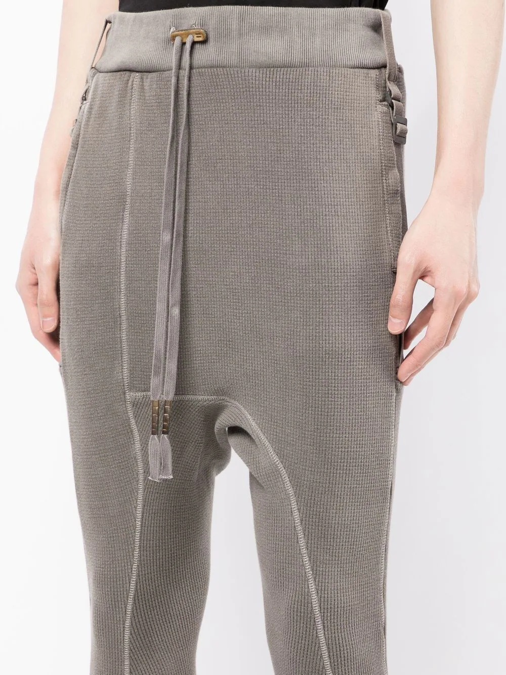 cropped drop-crotch track pants - 5