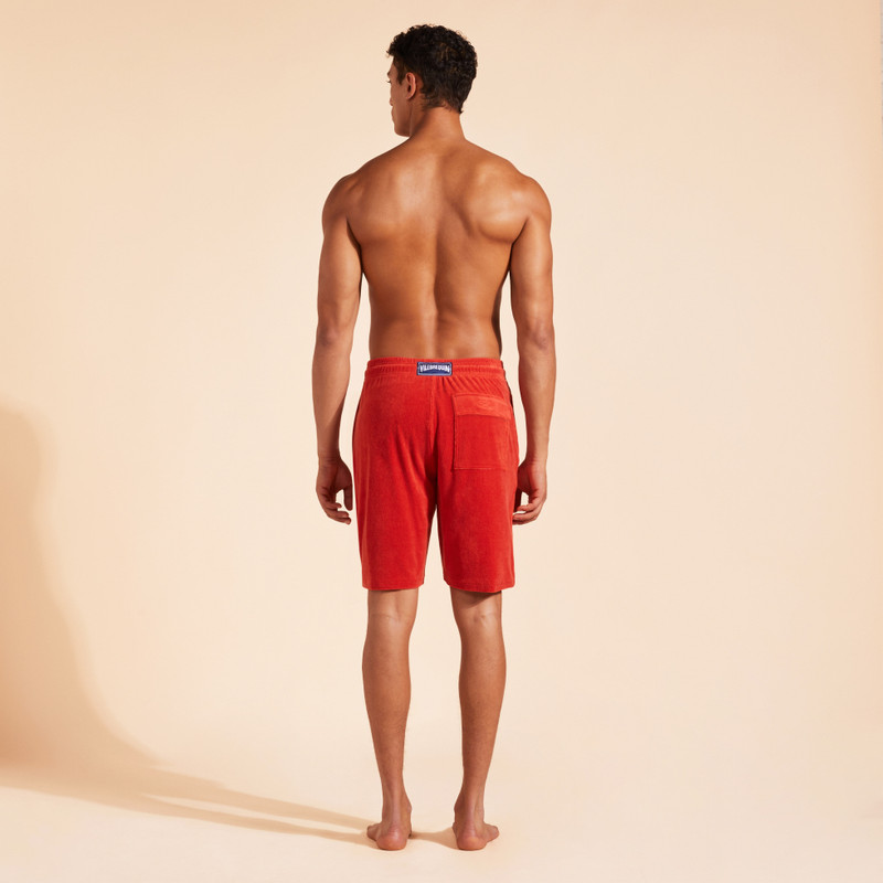 Men Terry Bermuda Shorts Solid 4