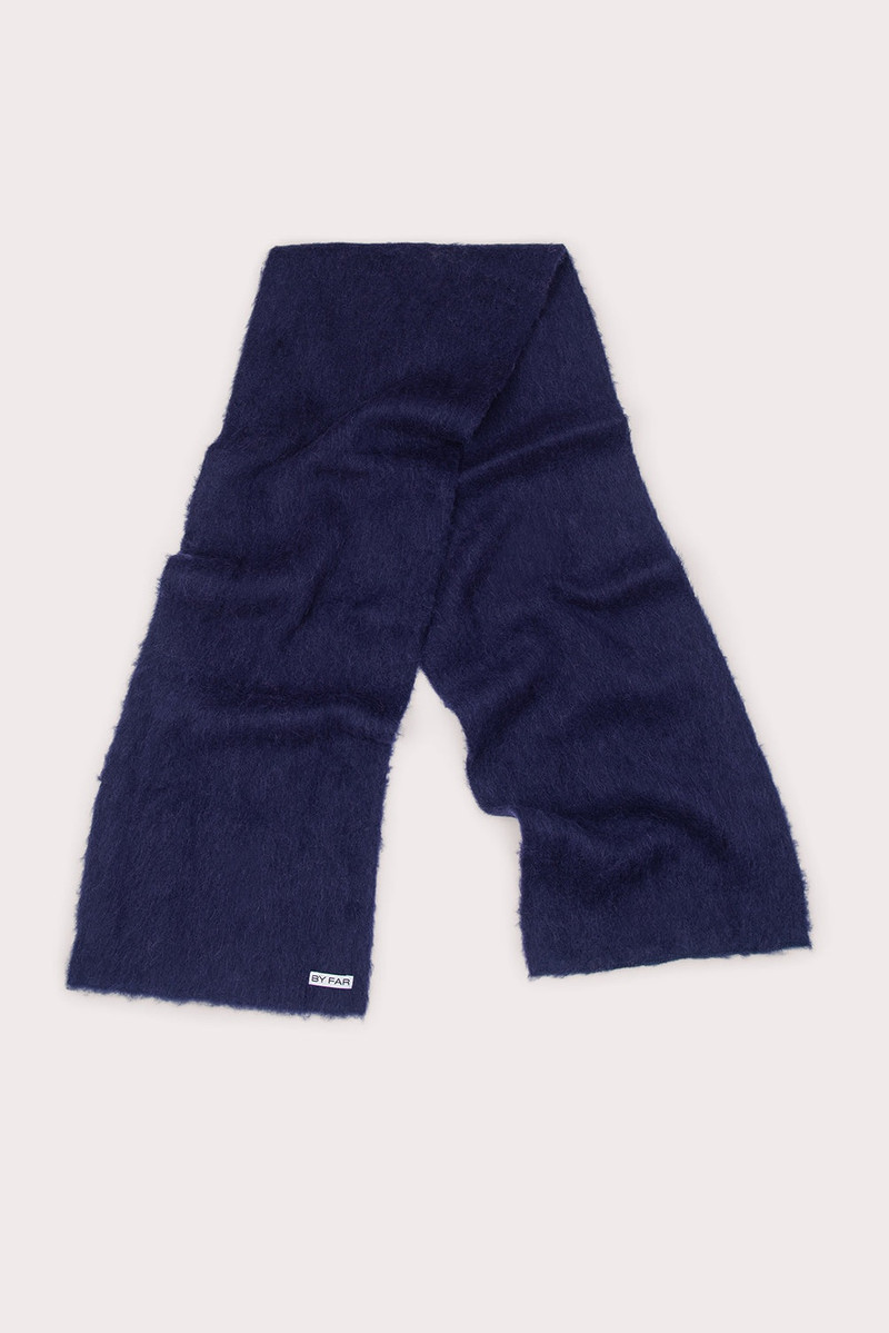 SOLID BRUSHED SCARF INK ALPACA 1