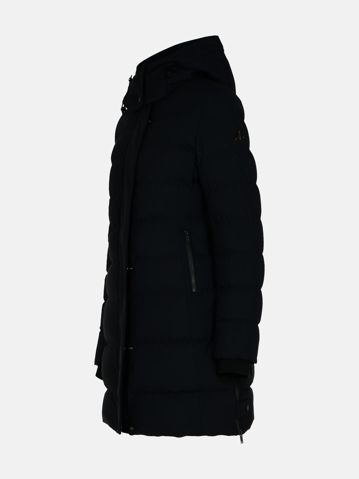 'WATERSHED 3' BLACK NYLON PARKA - 2