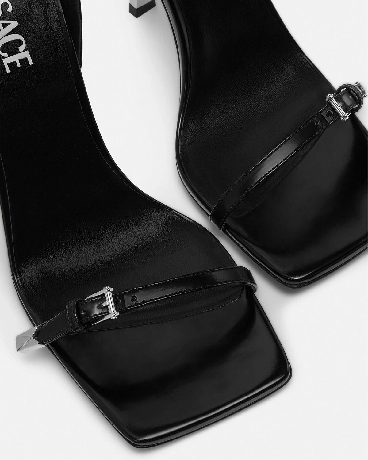 サンダル・ミュール Versace Pin-Point Sandal $2065 Designer VERSACE Women's Pin-Point 120mm Leather