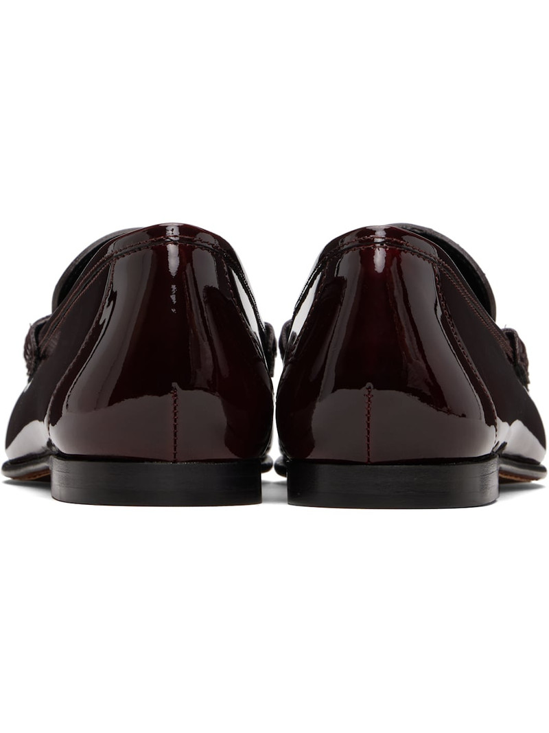 Burgundy 'Chloé' Loafers 2