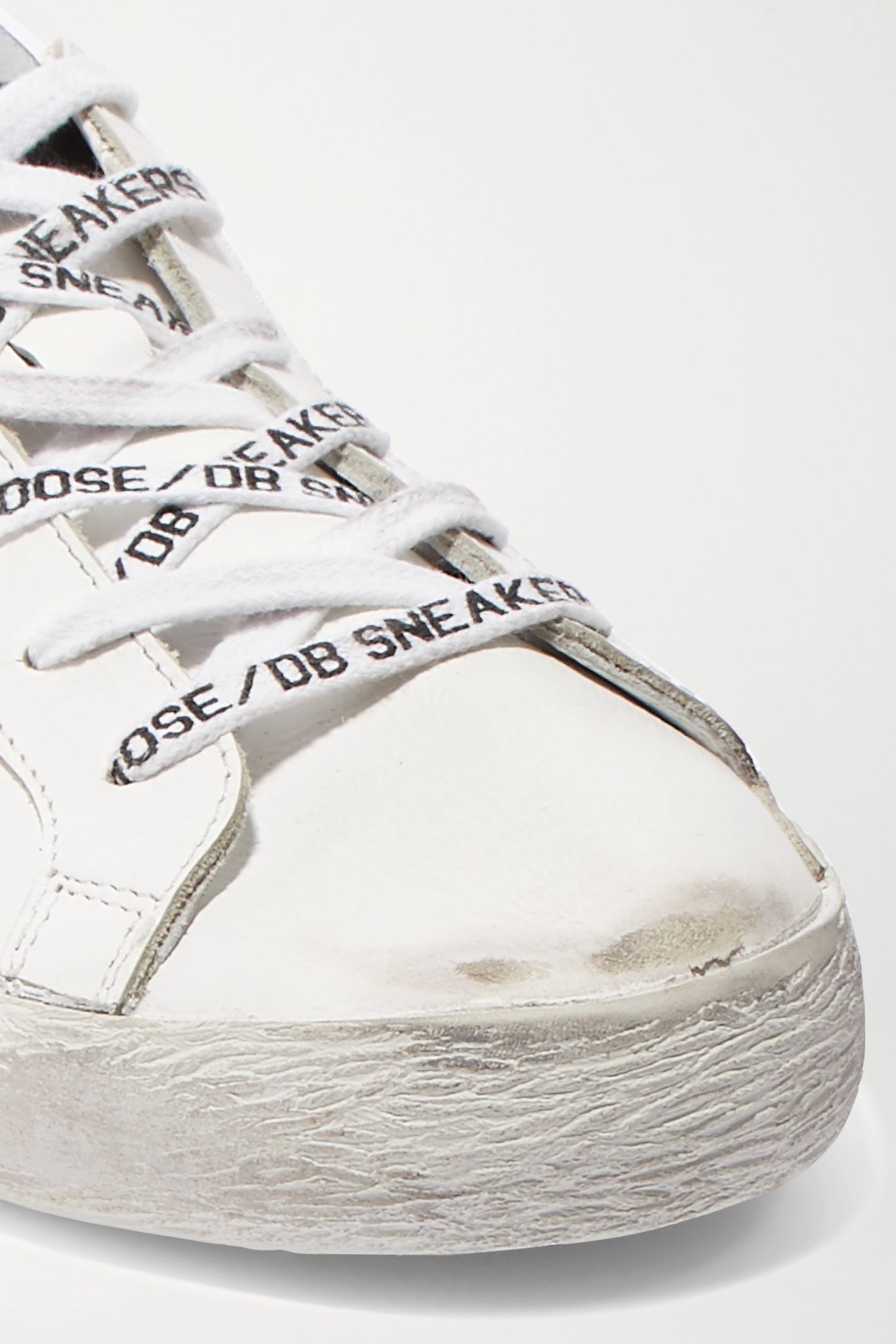 Superstar distressed leather sneakers - 5