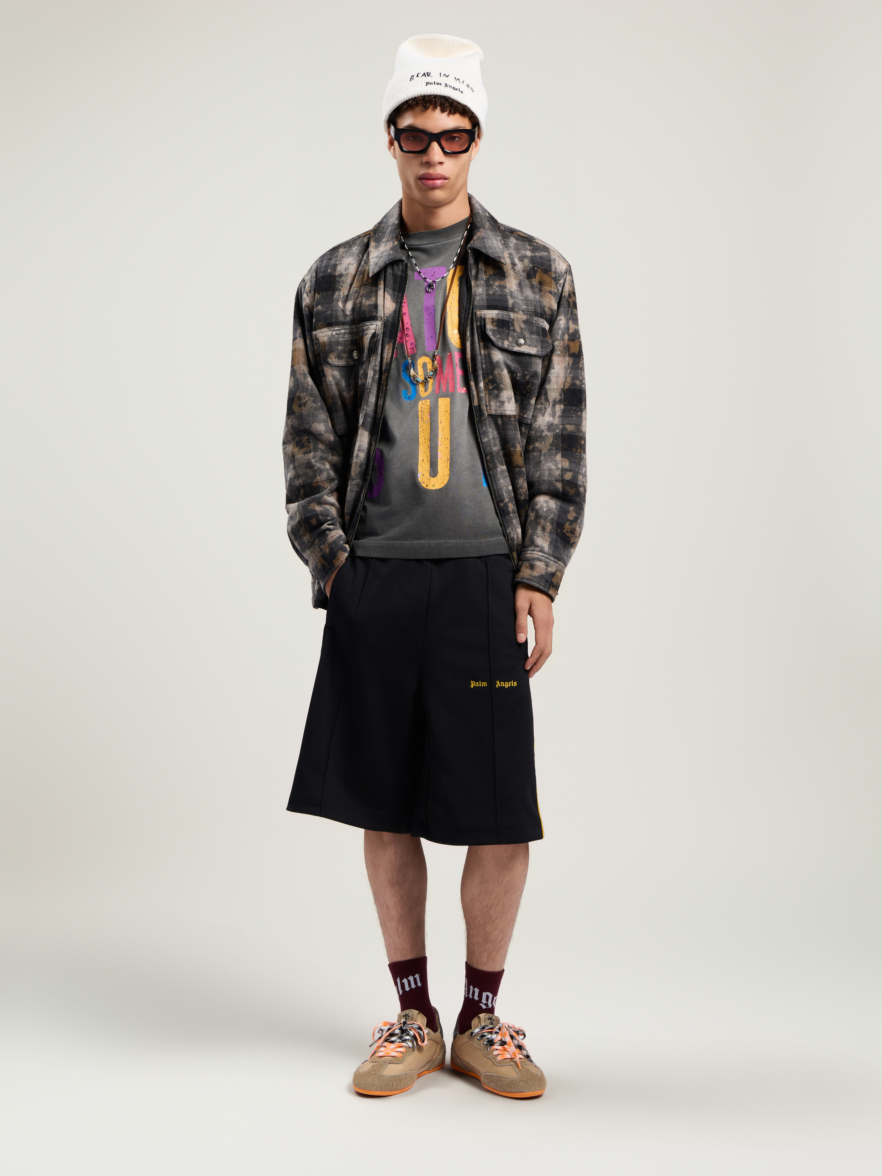 Curved Logo Check Overshirt - 2