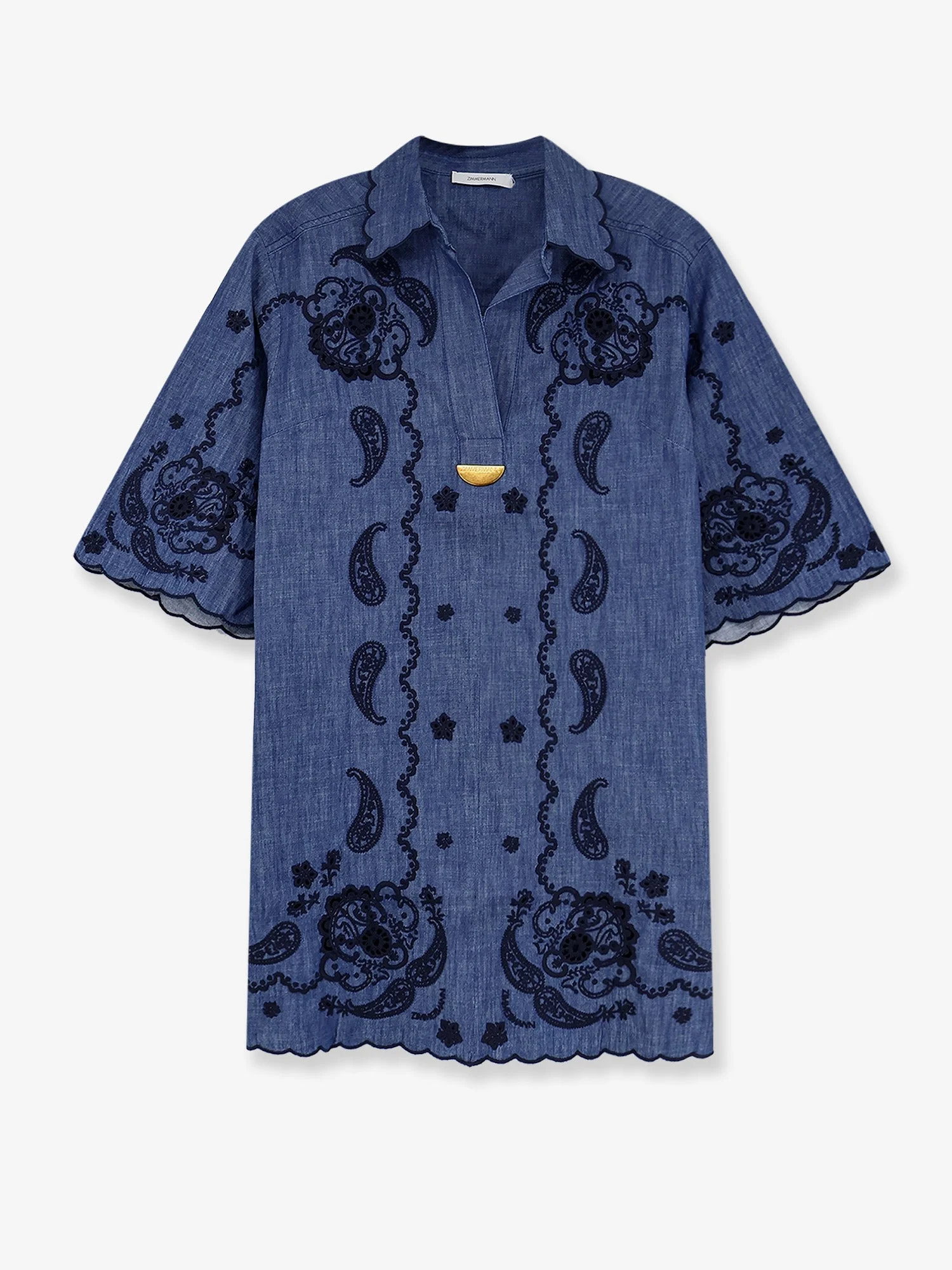Zimmermann Aster Denim Mini Dress - 1
