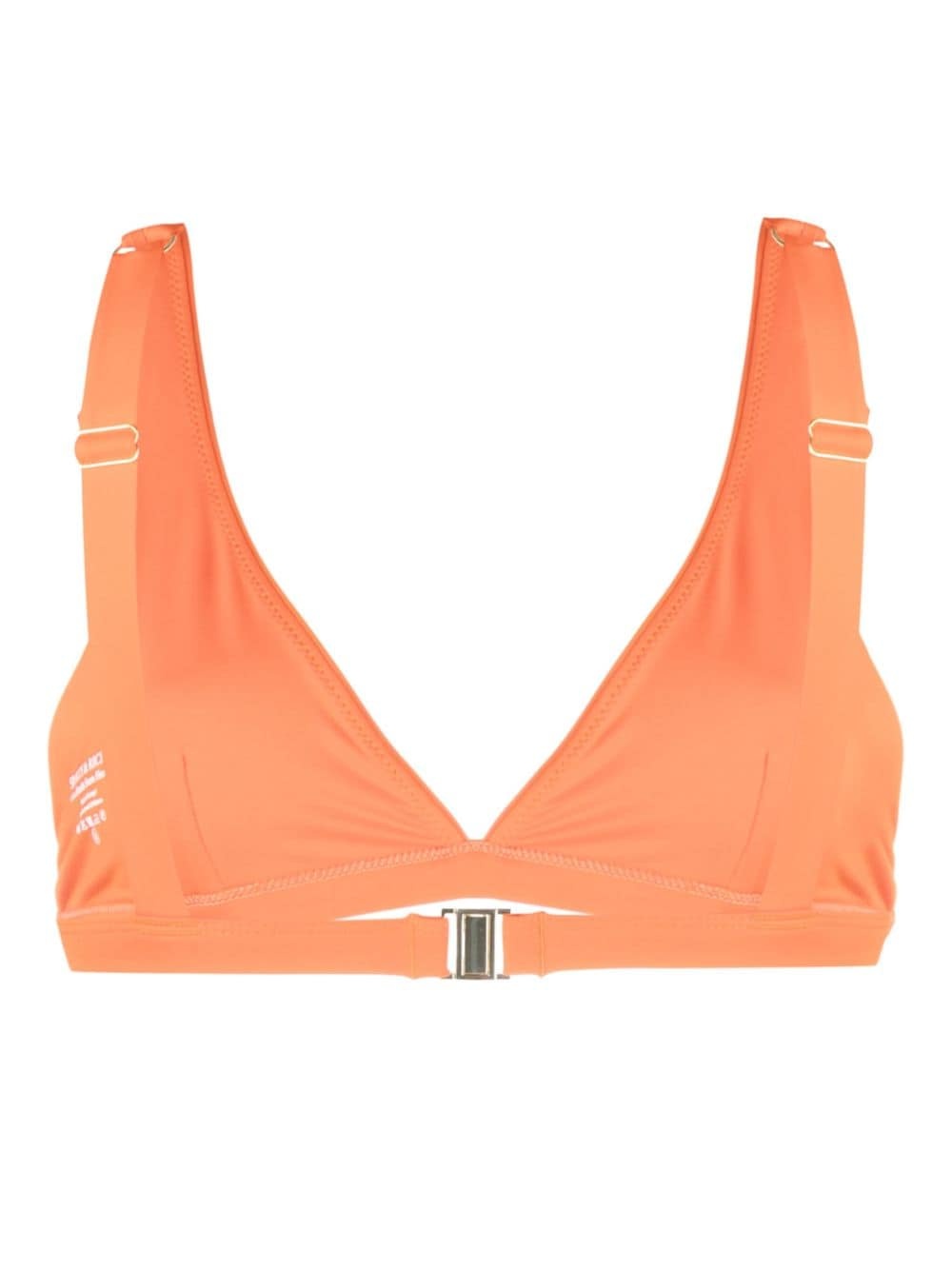 logo-print triangle bikini top - 2
