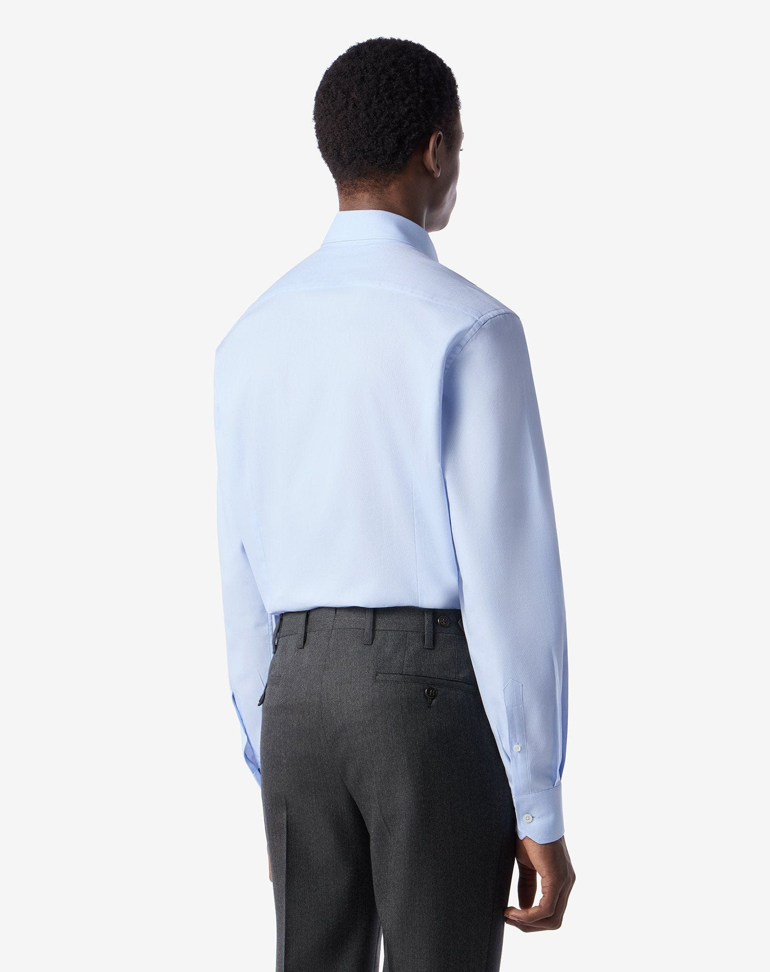 Light blue royal Oxford cotton shirt - 4