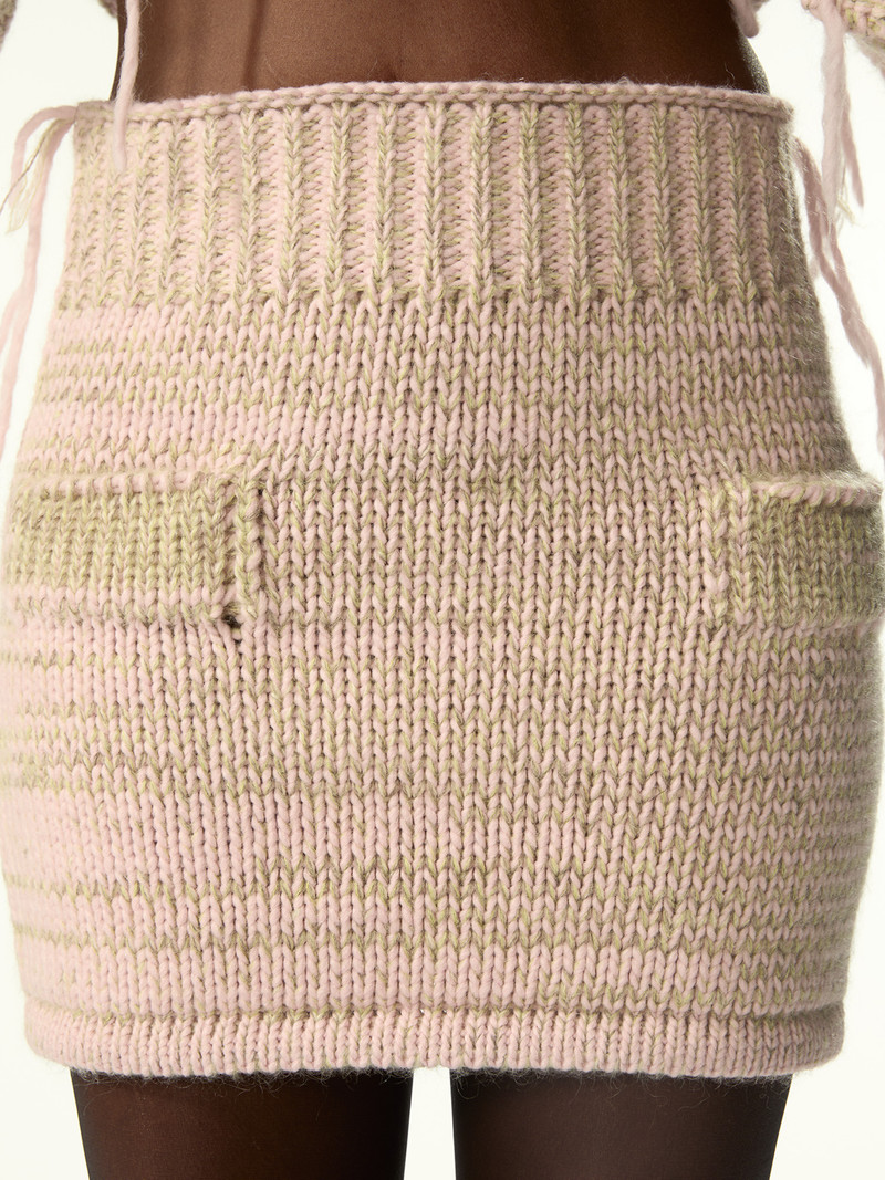 Freaky Knitted Miniskirt Pink Mix 4