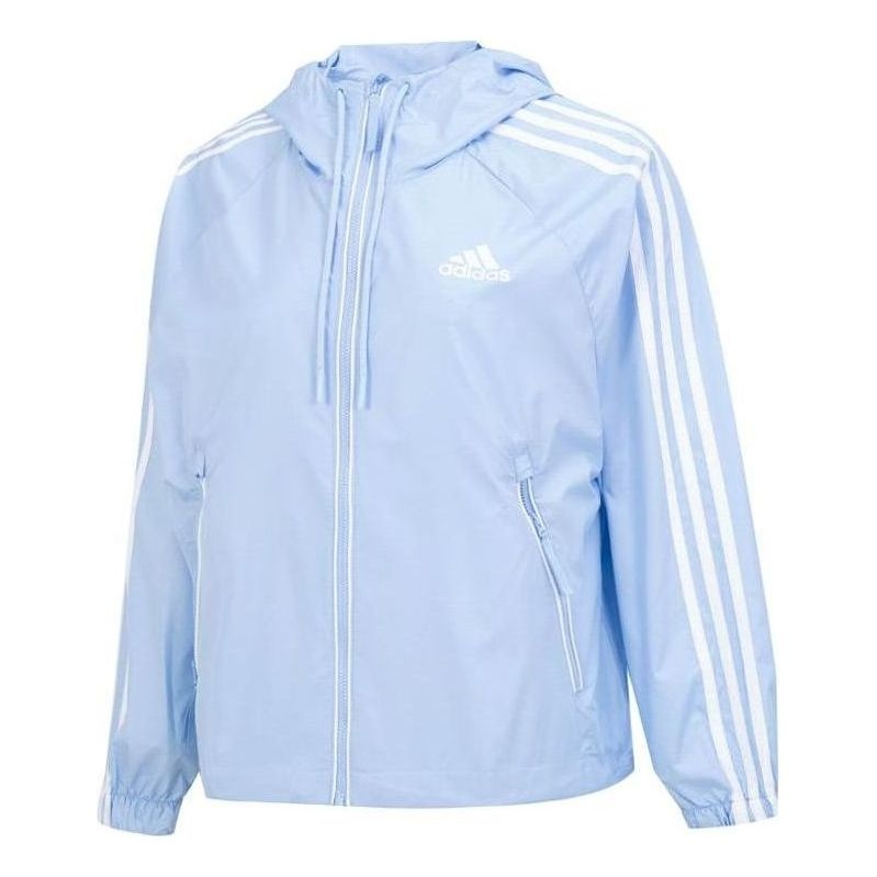 (WMNS) adidas BSC 3-Stripes Wind Jackets 'Blue White' HM2271 - 1