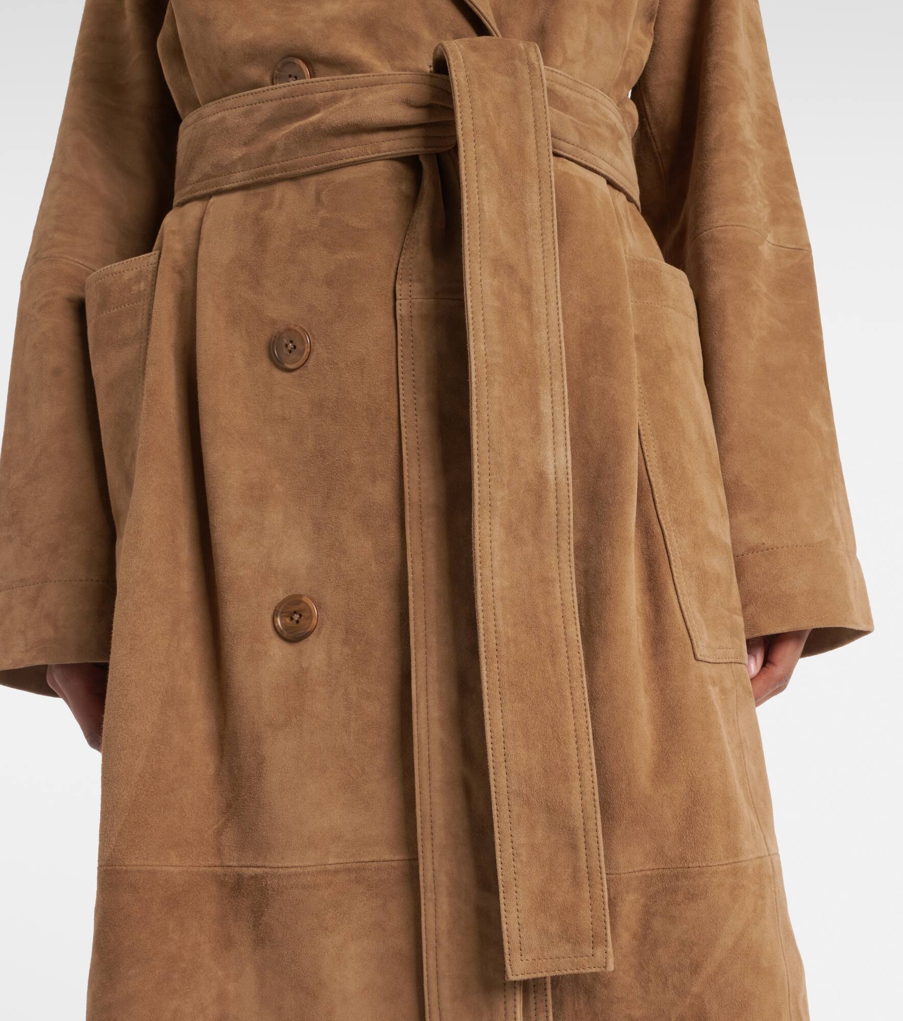 Suede wrap coat - 5