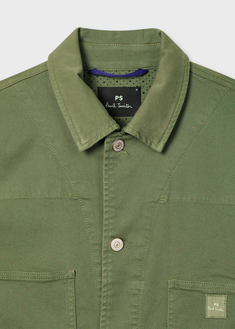 Paul Smith Khaki Stretch Cotton-Twill Chore Jacket outlook