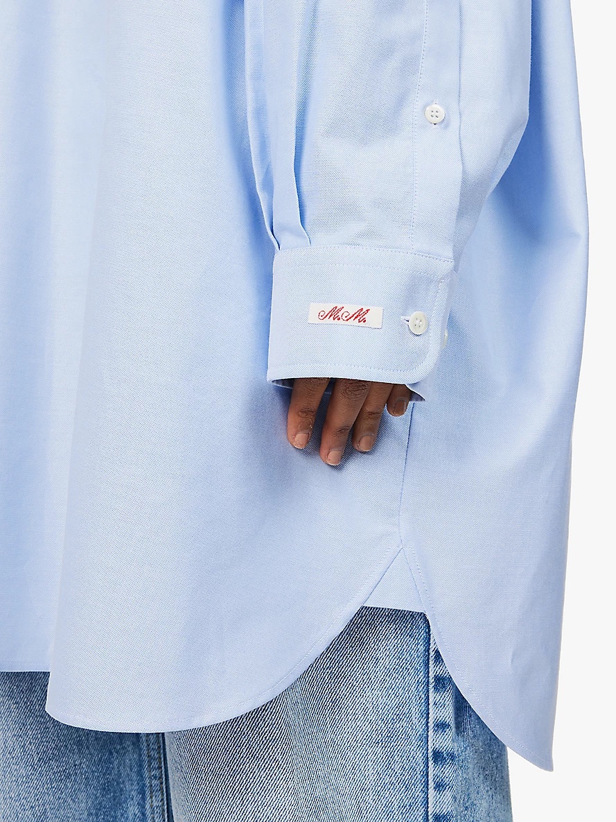 Patch-pocket oversized-fit cotton shirt - 5