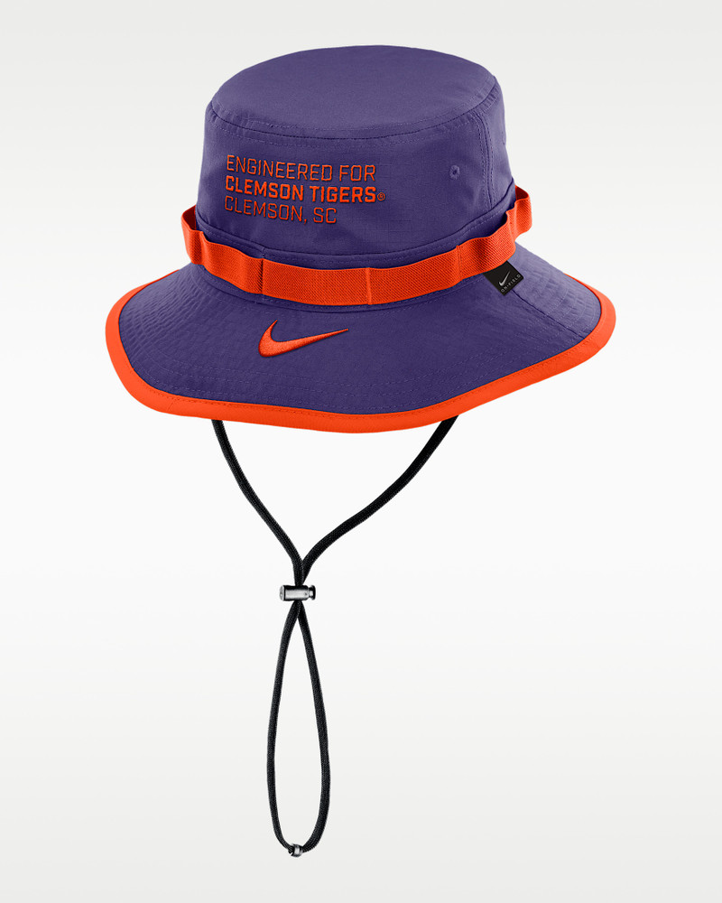 Nike Clemson Sideline Apex Gameday Boonie Men's Nike Dri-FIT College Bucket Hat outlook