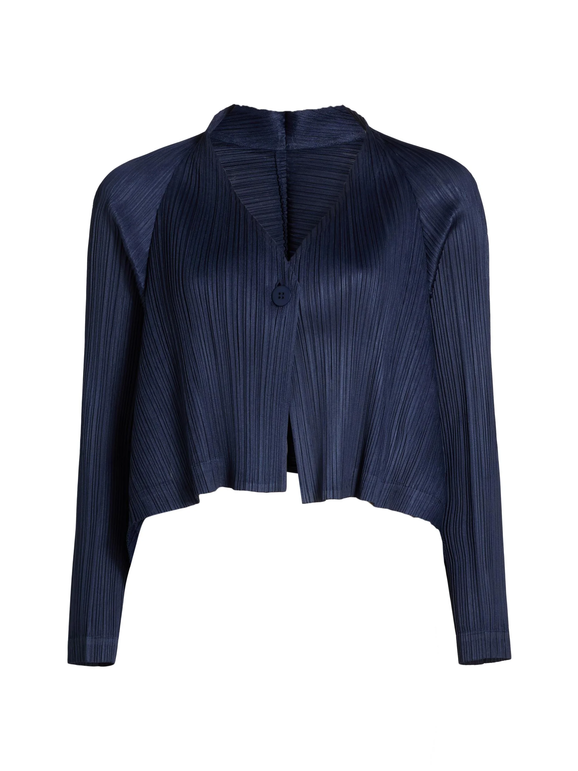 Women's City Frame Plissé Jacket - Dark Navy - 1