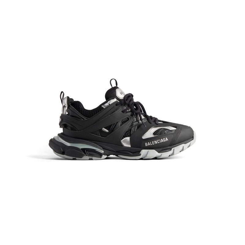 Men's Track Sneaker in Black/silver - 1