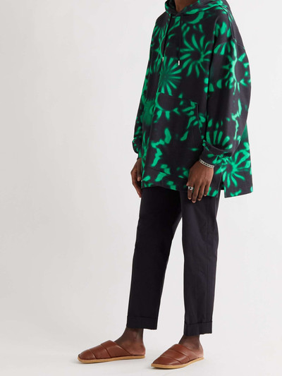 Dries Van Noten Oversized Printed Cotton-Jersey Hoodie outlook