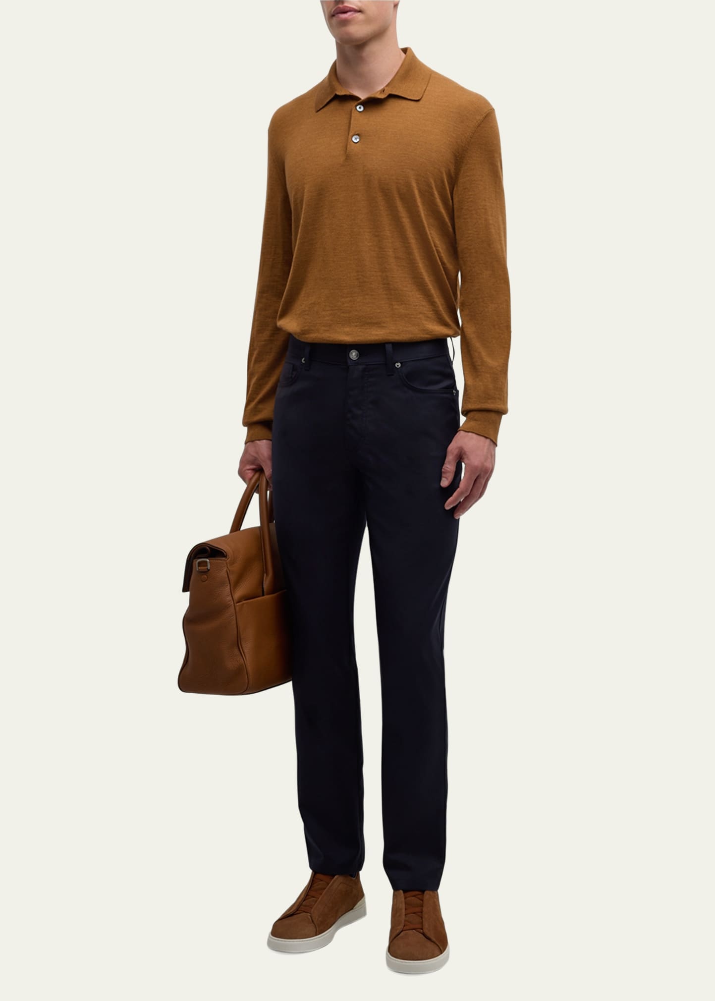 Men's Natural Comfort Wool 5-Pocket Pants - 2
