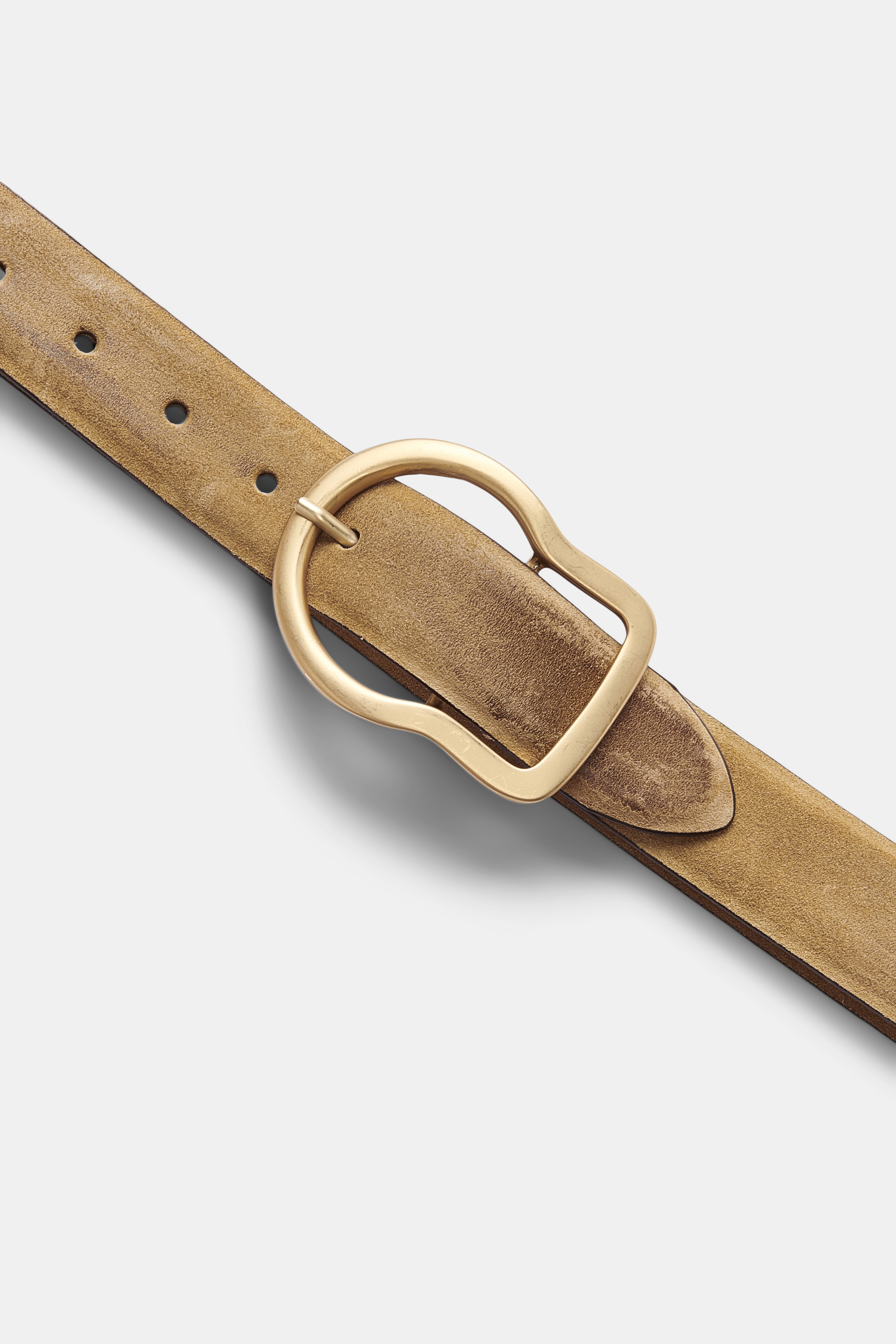 WAXED STATEMENT waxed suede belt - 5