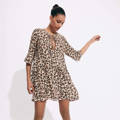 Vilebrequin Women Short Dress Turtles Leopard outlook
