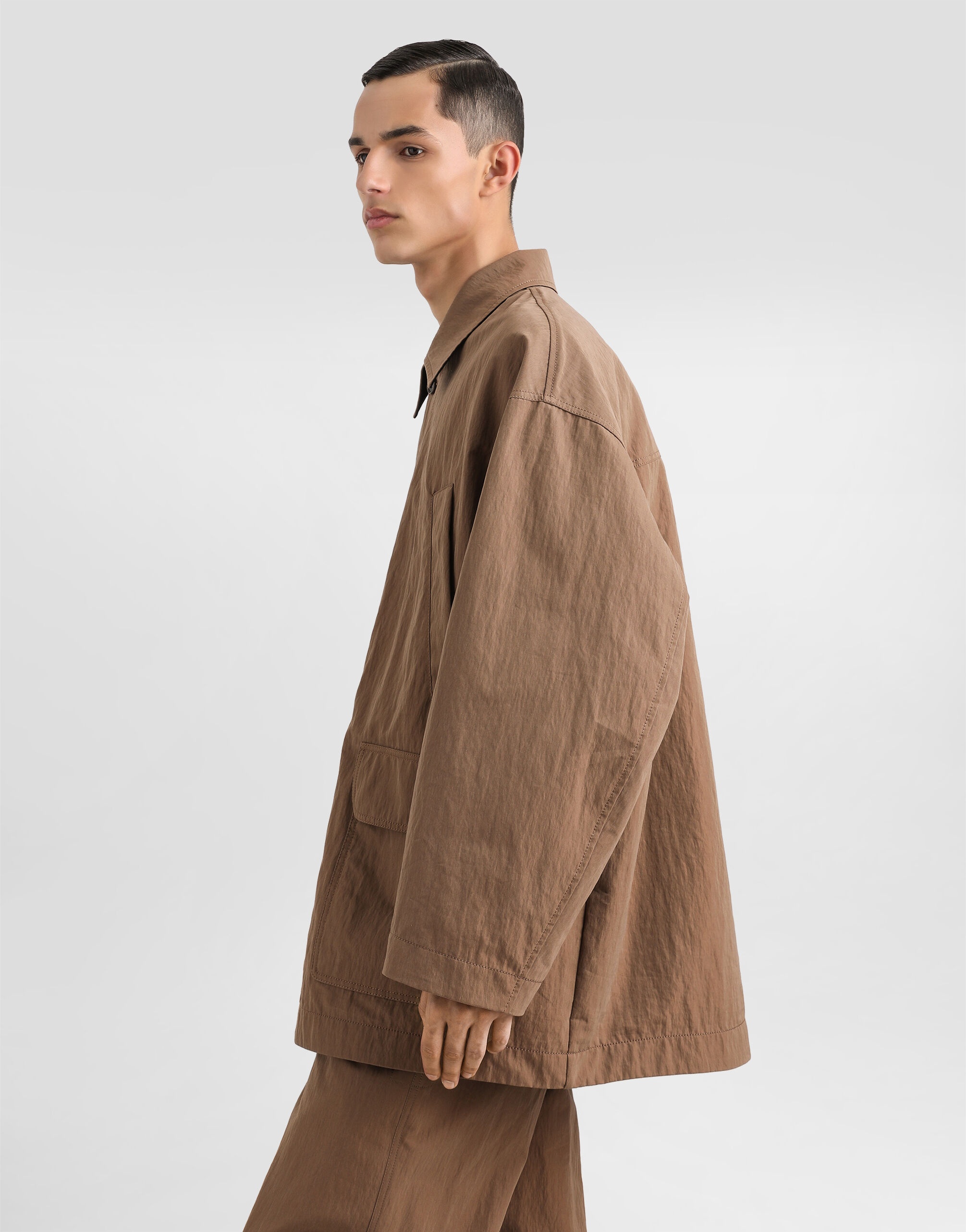 Technical fabric parka with tag - 4