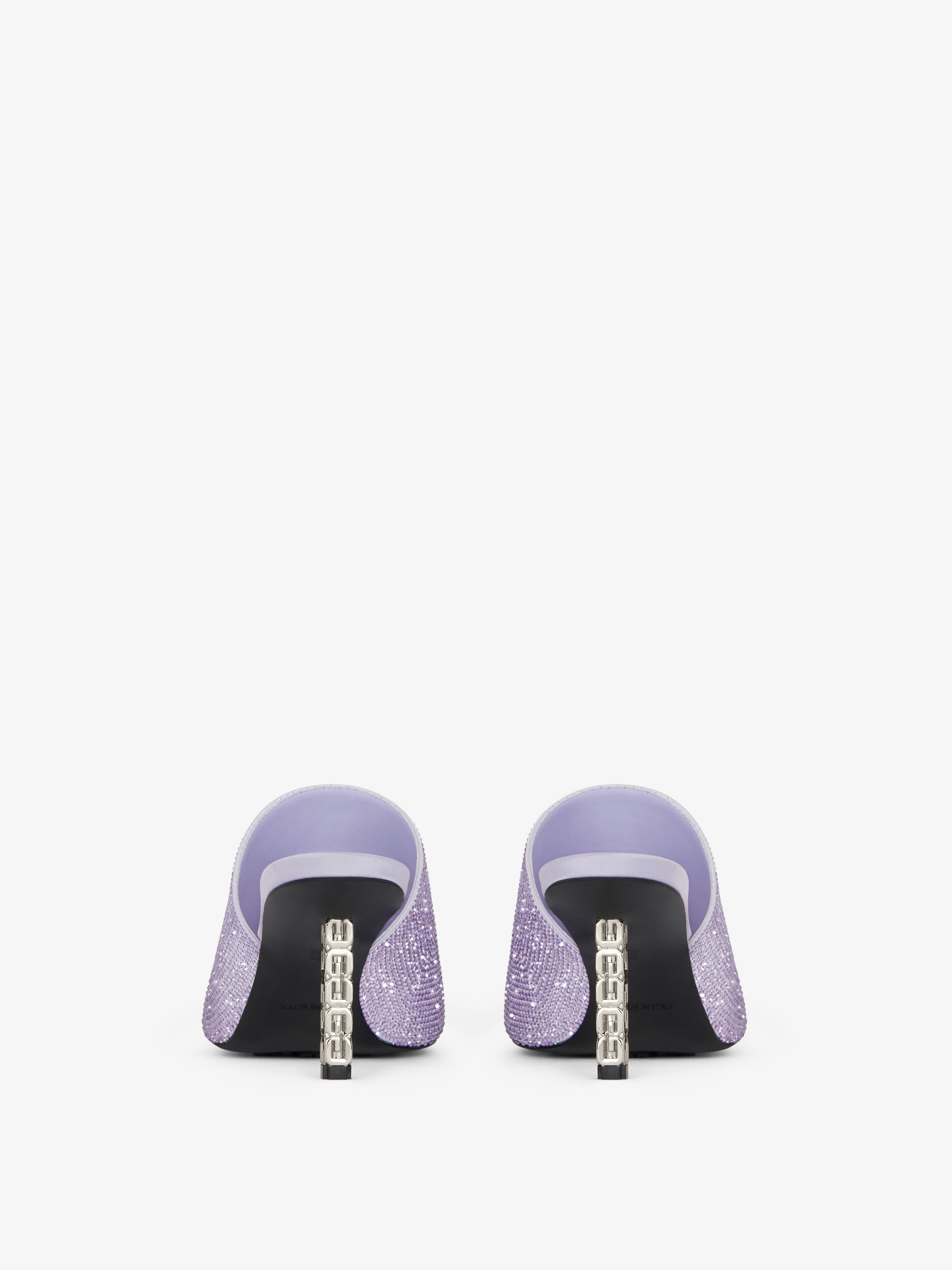 サンダル・ミュール GIVENCHY Givenchy G Cube mules in satin with strass Givenchy G Cube Mules In Satin With Strass | Saks Fifth Avenue