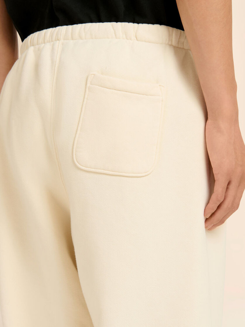 MARNI + MADHAPPY CREAM COTTON SWEATPANTS WITH ARCH LOGO PRINT 4
