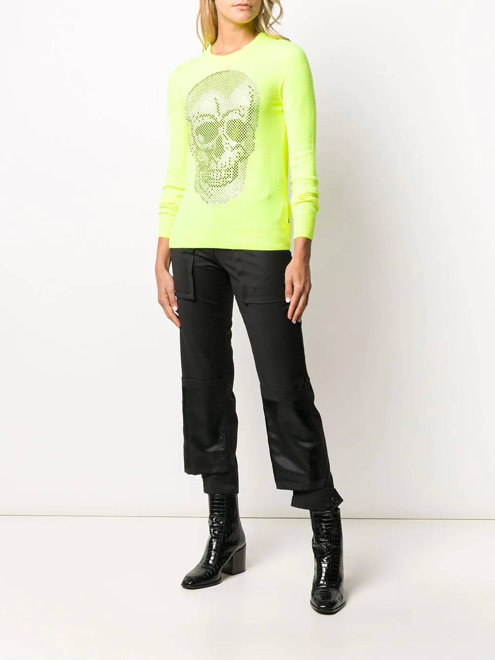 rhinestone skull jumper - 2