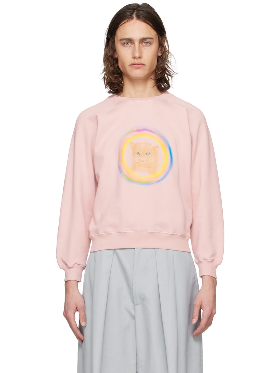 Pink Print Sweatshirt - 1