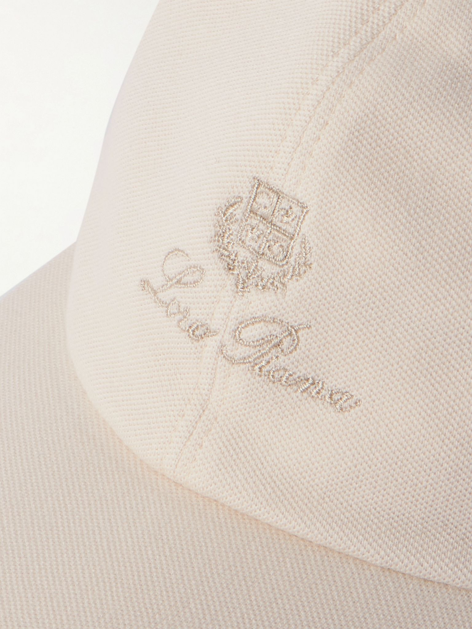 Logo-Embroidered Cotton-Piqué Baseball Cap Beige - 4