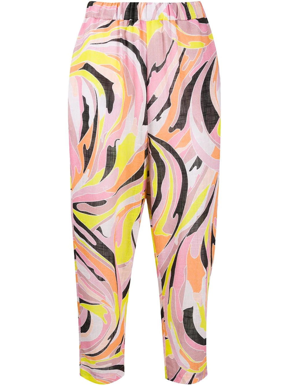 printed capri trousers  - 1