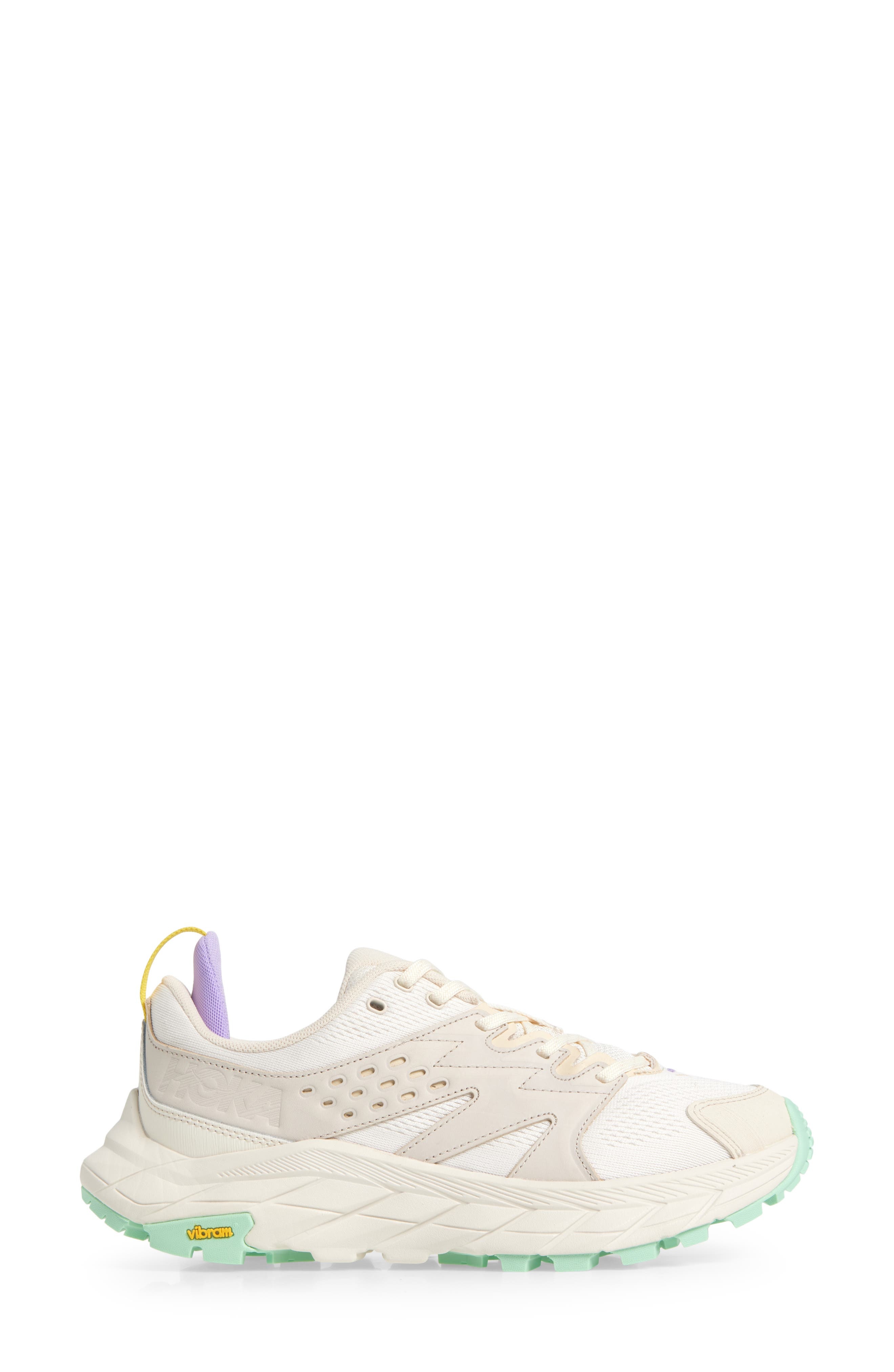 HOKA Anacapa Breeze Aero Low Breathable Trail Running Shoe in Alabaster /Mint Fluorite at Nordstrom - 3