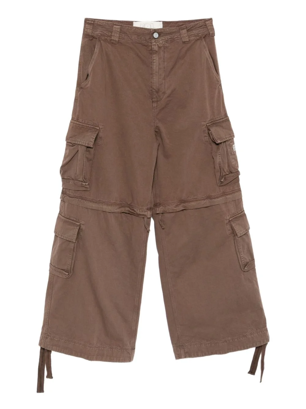 layered cargo trousers - 1