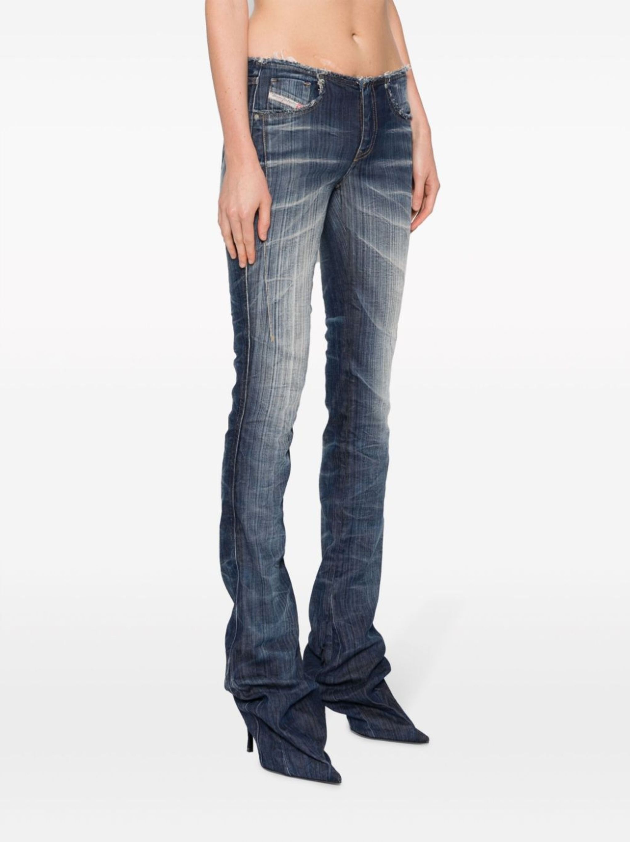 heeled low-rise bootcut jeans - 3