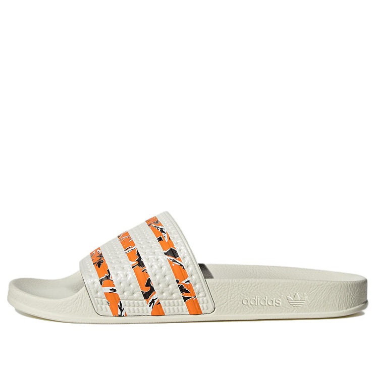 adidas Originals Adilette Slides 'Off White Bright Orange' IE7744 - 1