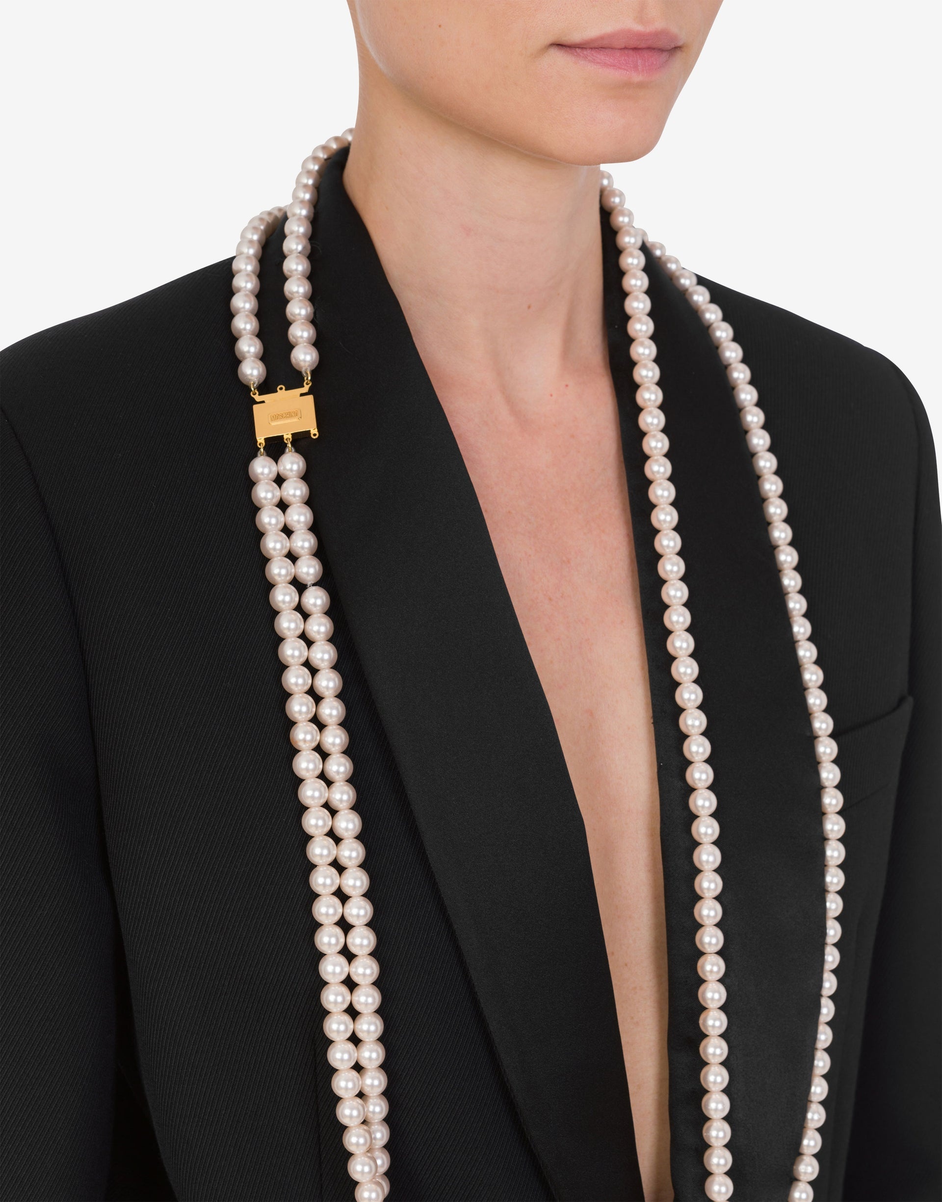 SINGLE-BREASTED JACKET WITH MAXI NECKLACES - 3