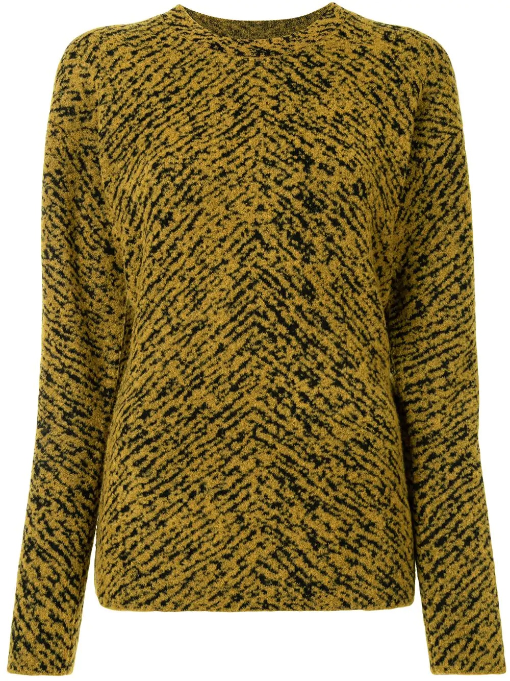 jacquard herringbone dropped shoulder jumper - 1