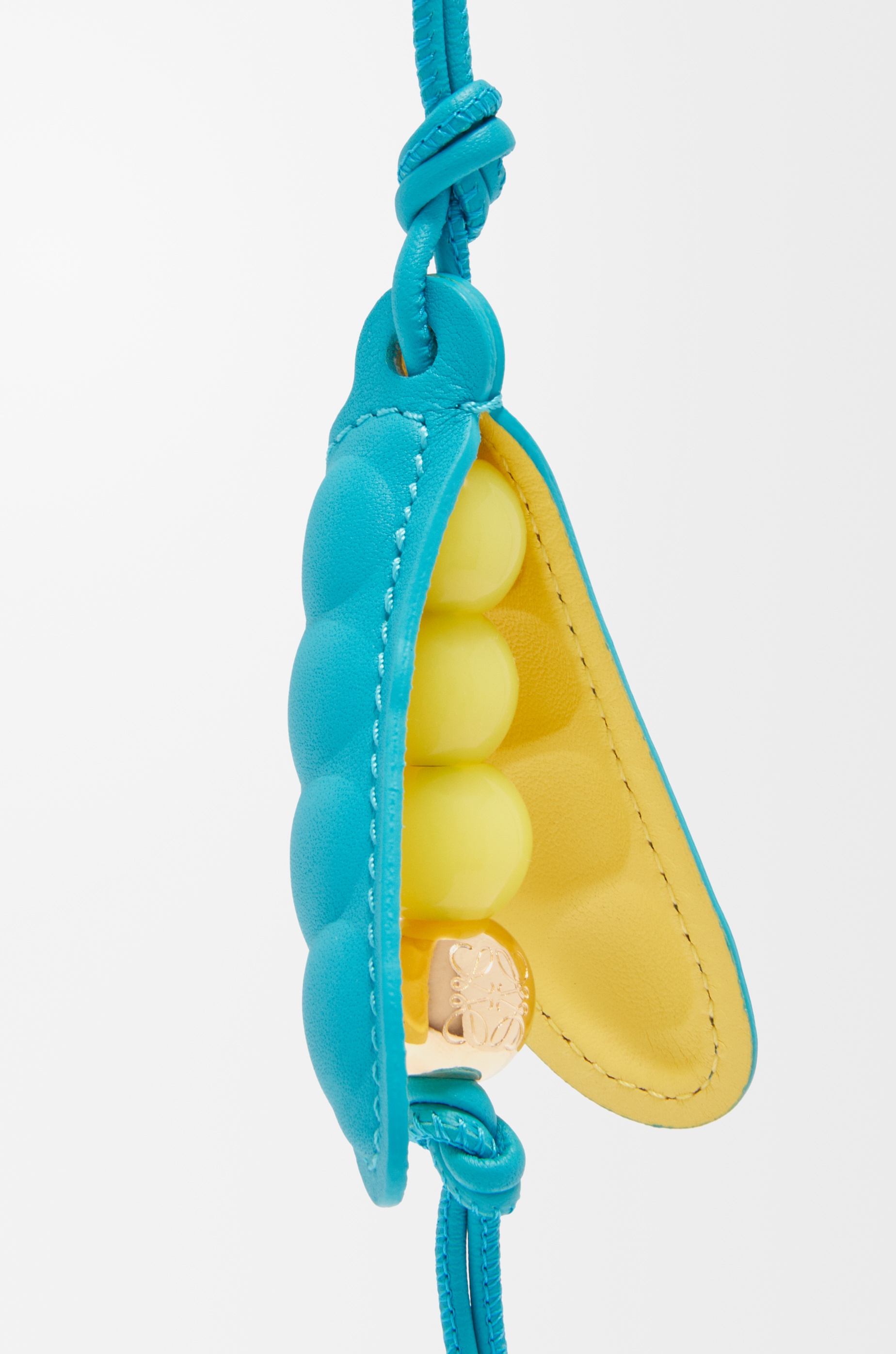 Pea pod charm in classic calfskin - 2
