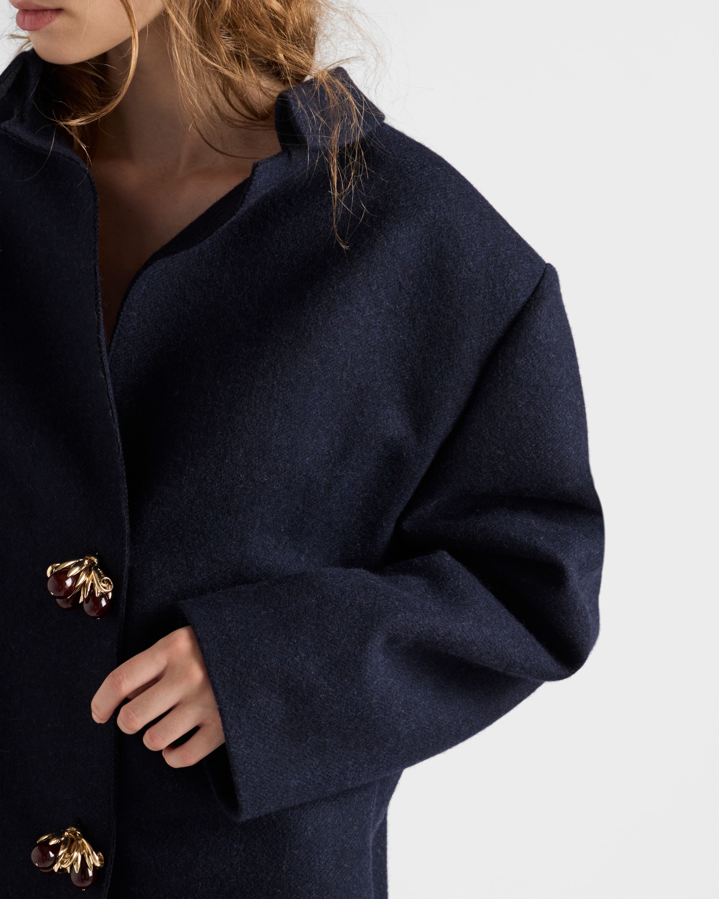 Shetland wool jacket with jewel buttons - 4