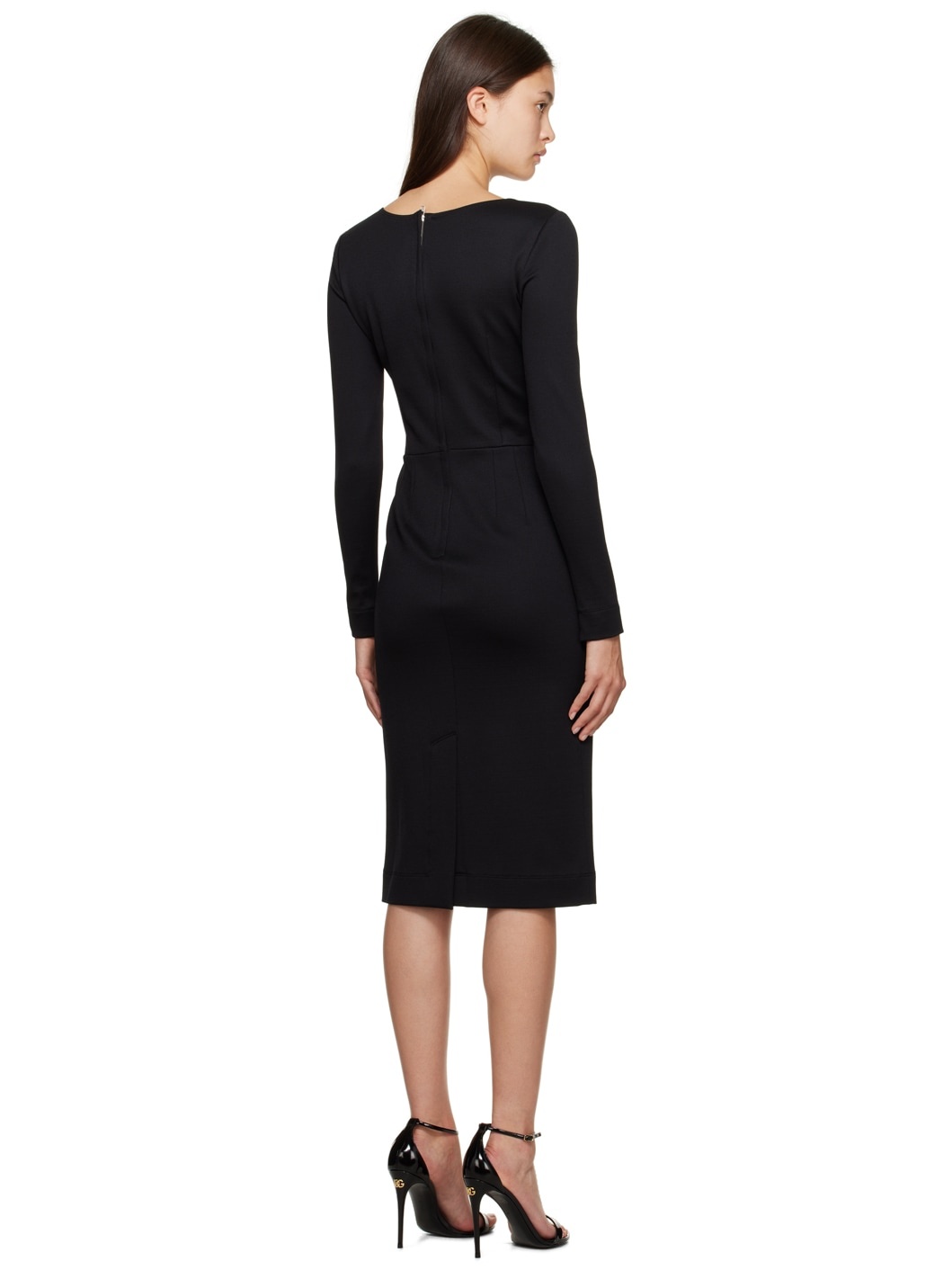 Black Milano Midi Dress - 3
