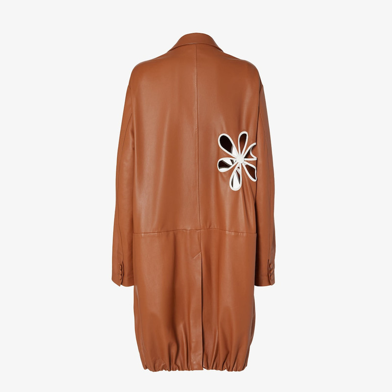 Overcoat Brown nappa leather overcoat 2
