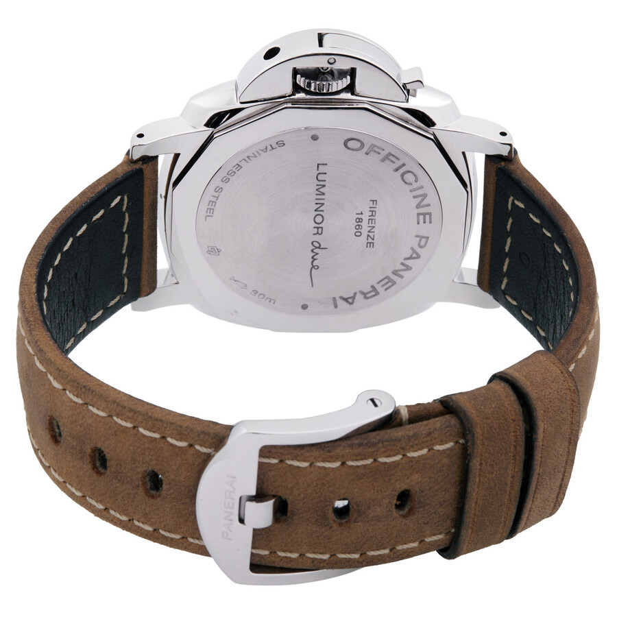 Pre-owned Panerai Luminor Due Automatic Silver Dial Men's Watch PAM01046 - 3