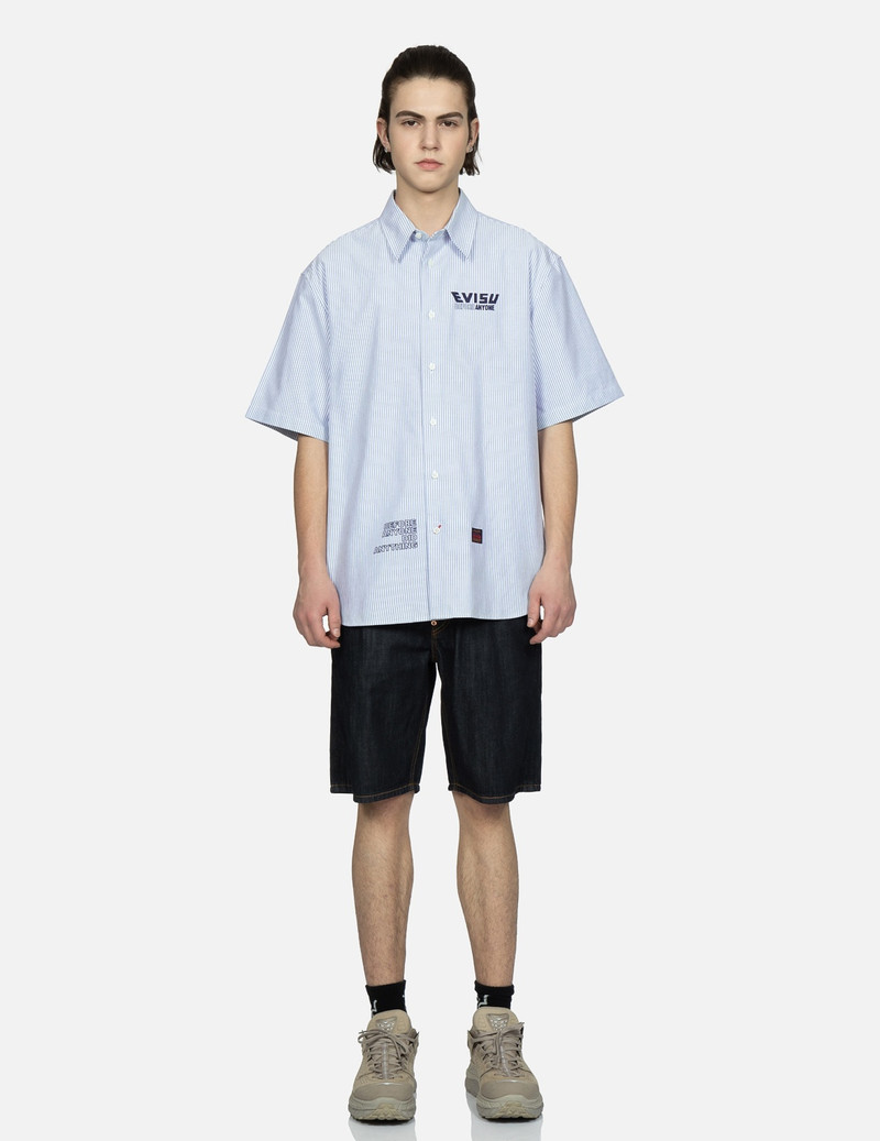 SEAGULL DAICOCK PRINT DENIM SHORTS 6