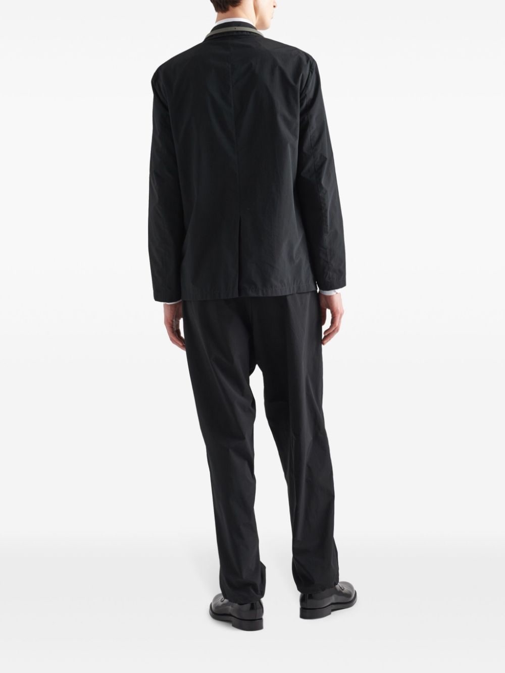 notched-lapels single-breasted blazer - 3