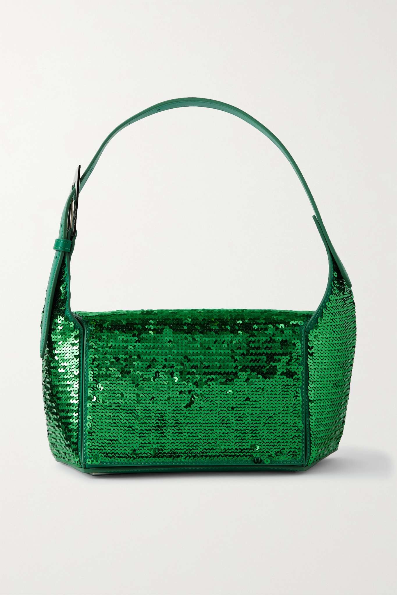 7/7 sequined leather shoulder bag - 1