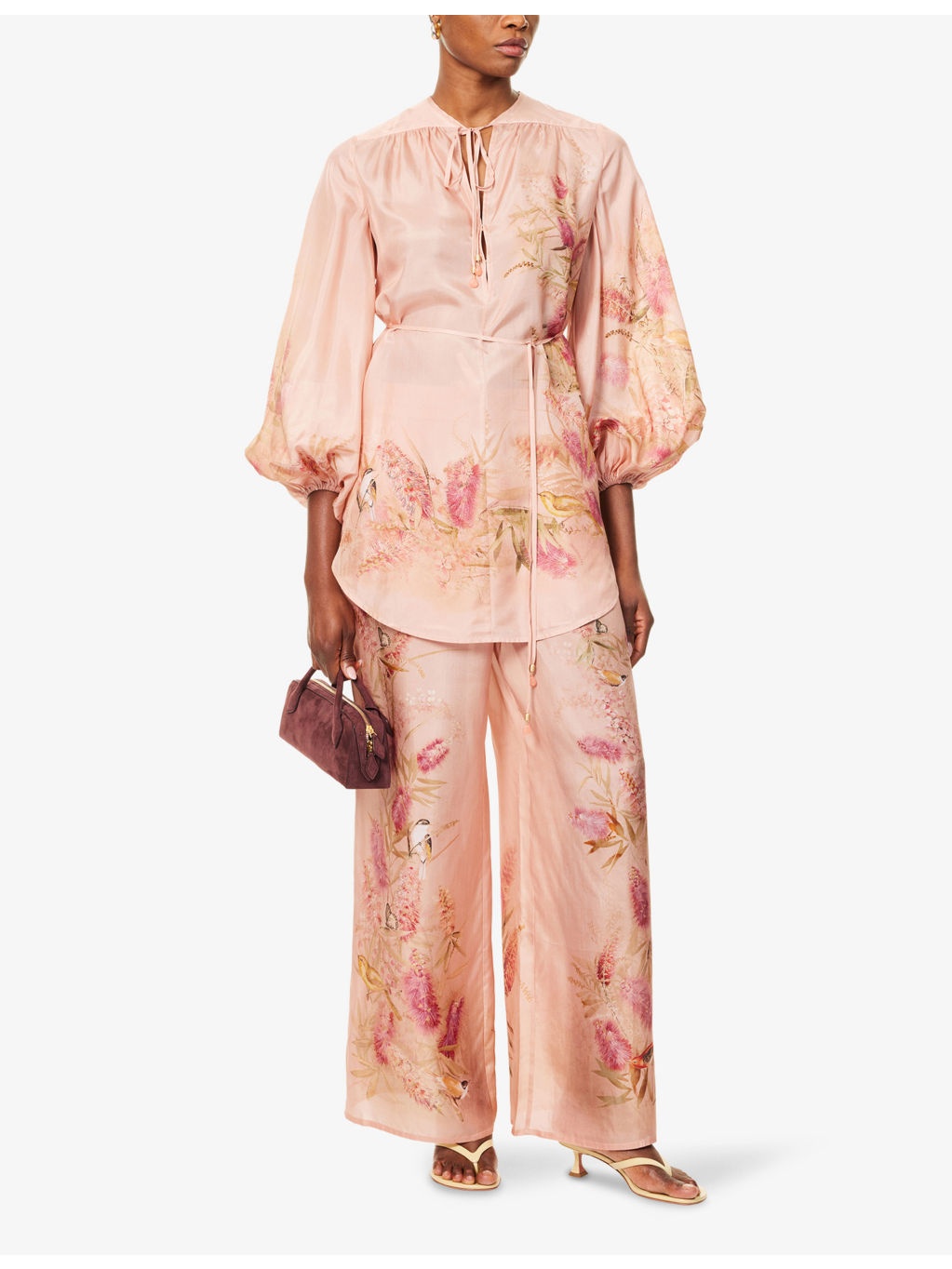 Cascadian Wide-Leg Silk Trousers - 2