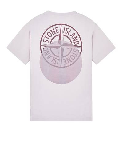 Stone Island 2NS94 30/1 COTTON JERSEY 'TRICROMIA THREE' PRINT_GARMENT DYED PINK QUARTZ outlook