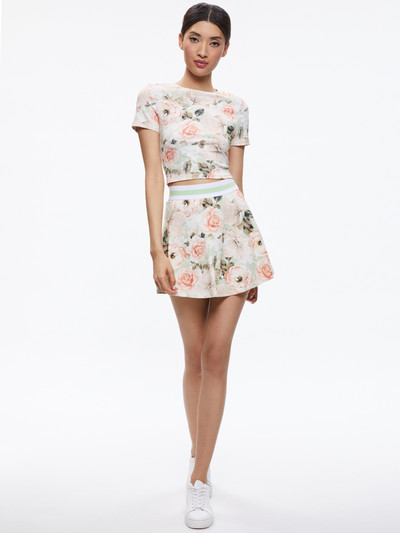 Alice + Olivia BLAISE TRAPEZE MINI SKORT outlook